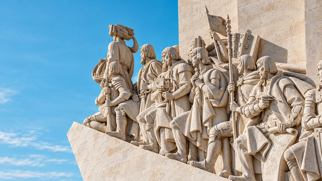 Figures on the Monument to the Discoveries in Belém