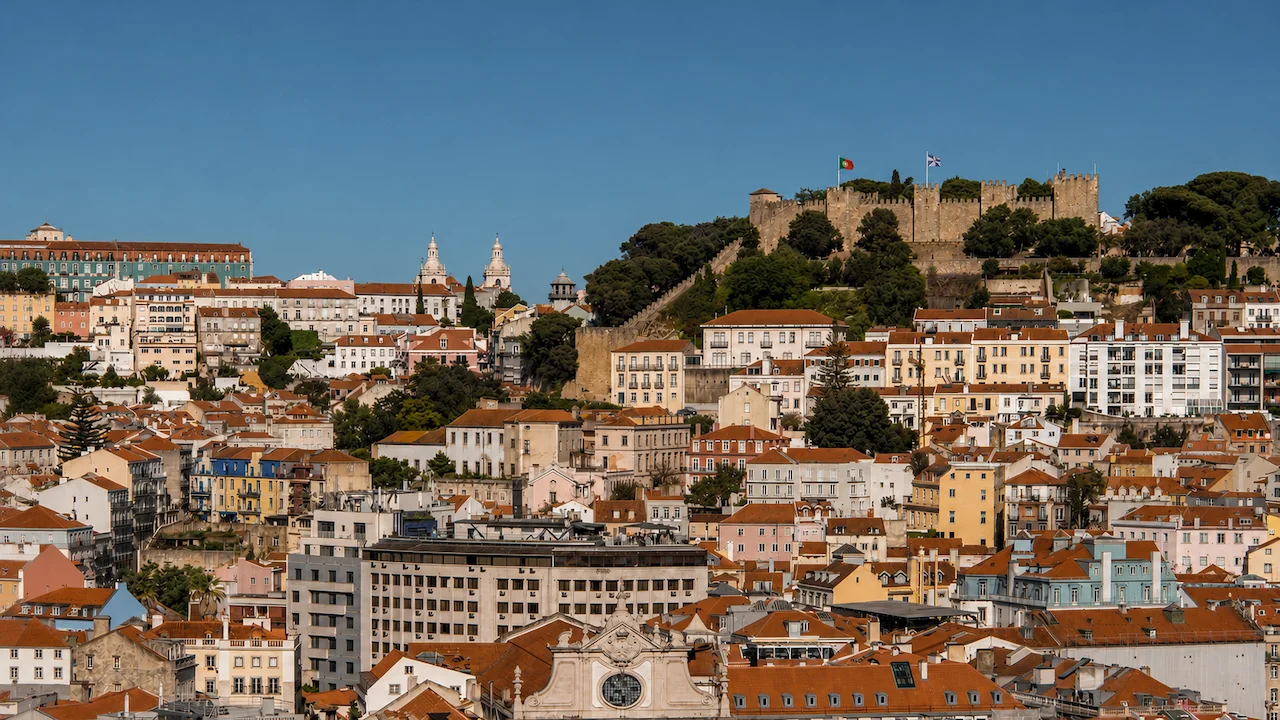 View over Lisbon from Miradouro de São Pedro de Alcântara