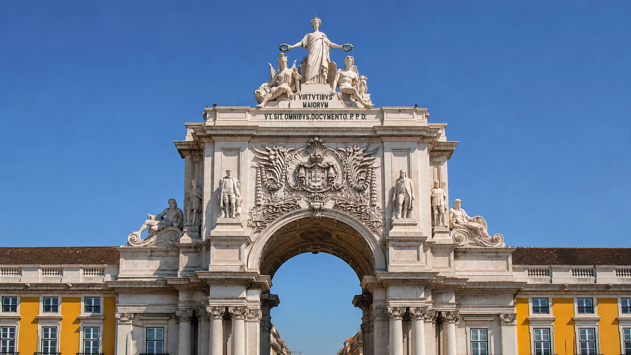 Rua Augusta Arch in central Lisbon